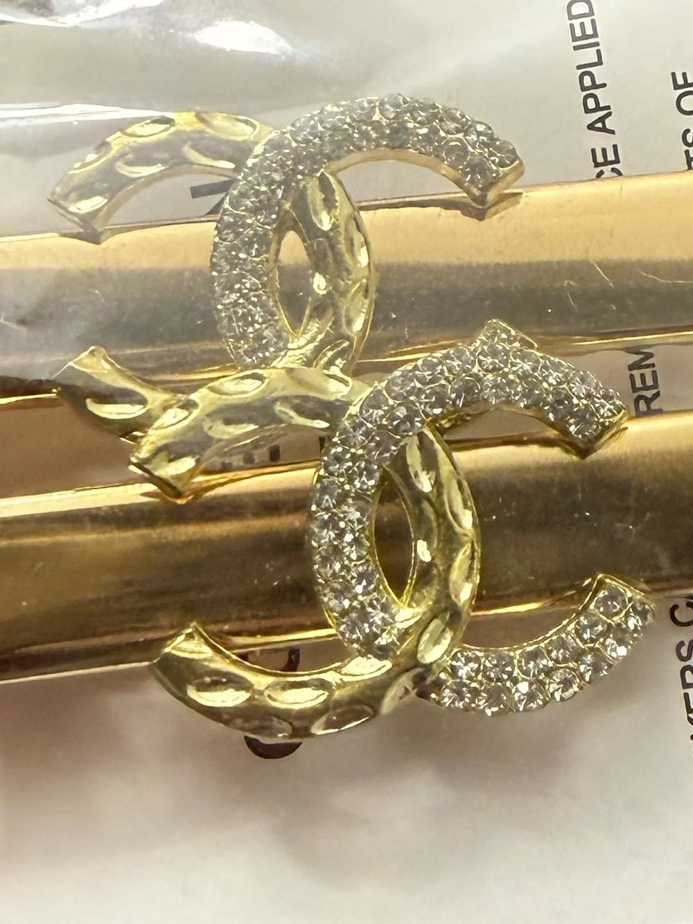 Chanel Parfums Gold Hair Clips, Vintage, Rare